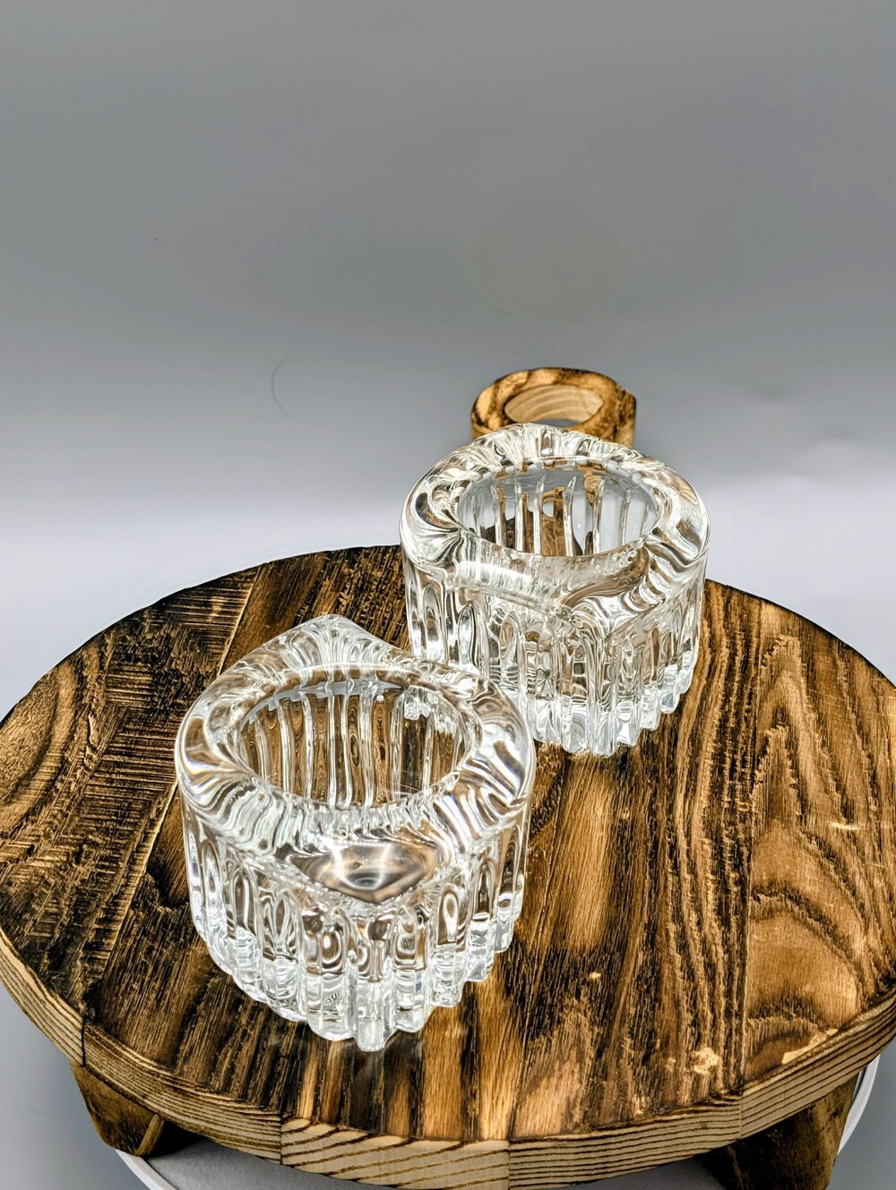 Vintage Mikasa "Royal Suite" Crystal Votive Holders – Set of 2